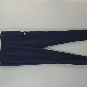 Nike Dark Blue Track Pants with White Logo